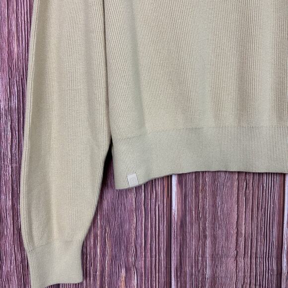 LULULEMON Sweater Waist Length Crewneck Prosecco Lemon Sorbet Women Size 18 - Picture 5 of 6